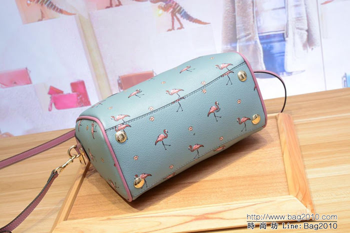 COACH蔻馳 29557新款鯊魚 火烈鳥波士頓系列 枕頭包 手提斜挎包  Chz1369